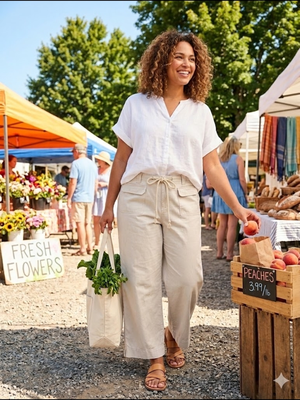 B.U.M. Equipment Wide Leg Cotton Drawstring Pants Plus Sized Cargo Fisherman